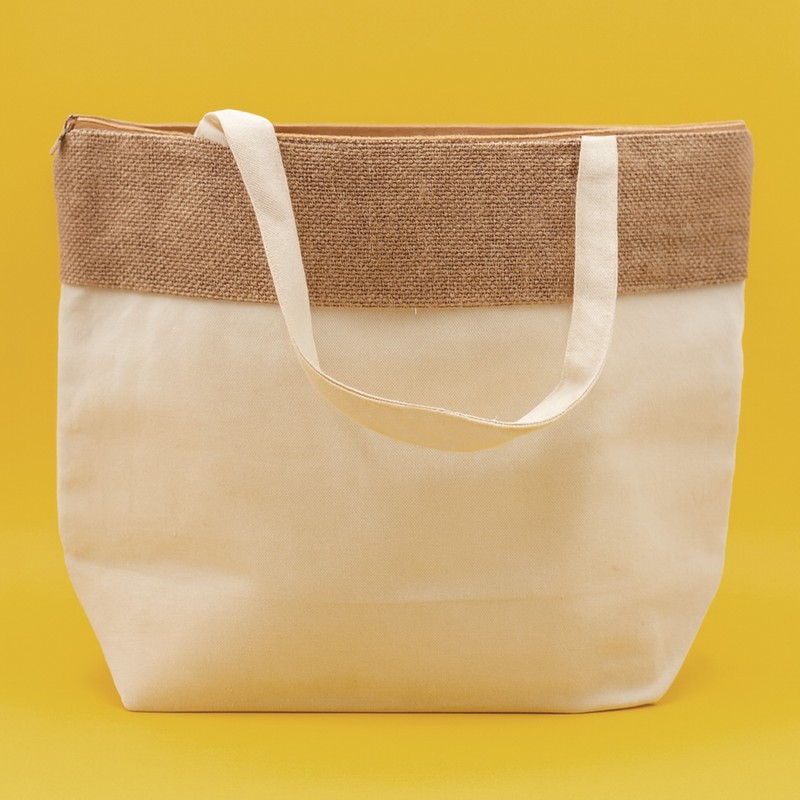The Brooke Jute and Cotton Cooler Bag