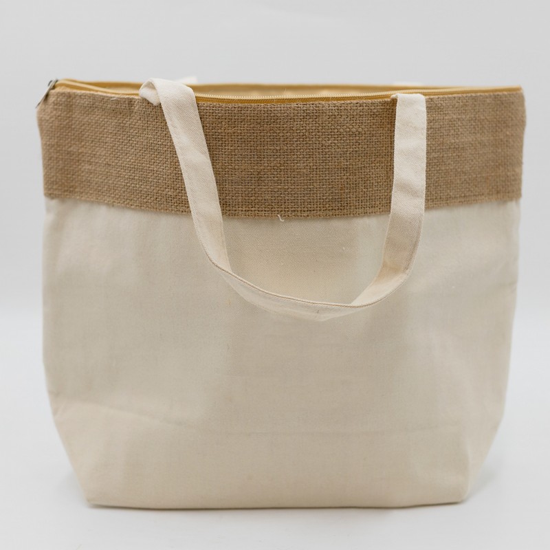 The Brooke Jute and Cotton Cooler Bag