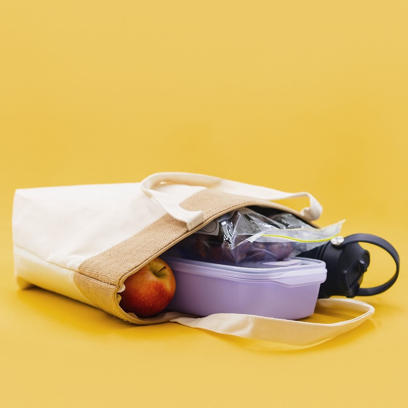 The Brooke Jute and Cotton Cooler Bag