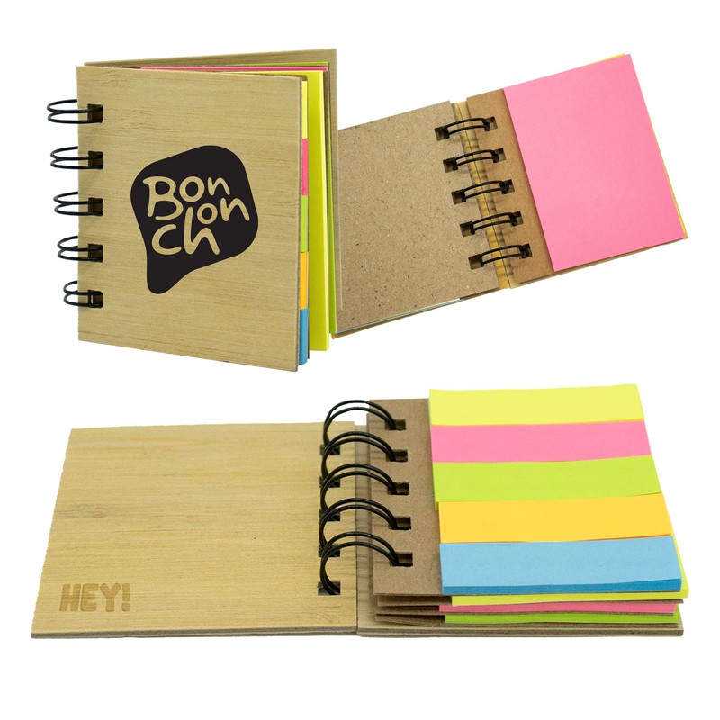 T948 - Mini Bamboo Sticky Note Set